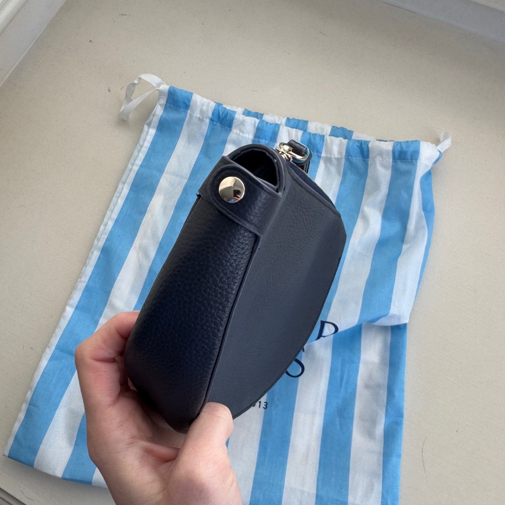 Draper James Midnight Blue Leather Wristlet - Picture 3 of 5
